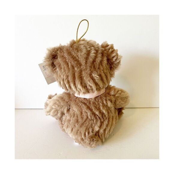 Burton & Burton Teddy Bear Brown Plush w/Pink Ribbon Bow Soft Tags NEW - Picture 6 of 10